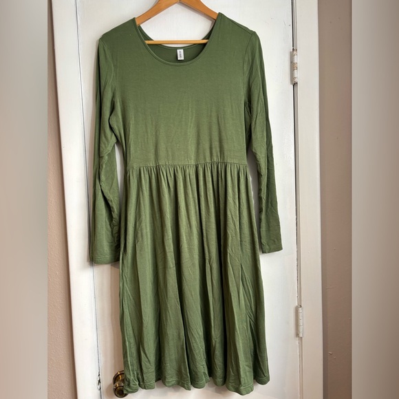 DB moon Elegant Green Long Sleeve Dress - Picture 3 of 9